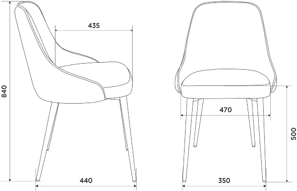 Стул для кухни Бюрократ KF-5 зиг-заг комплект