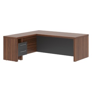 Стол руководителя с тумбой приставной ZCT 2019H.A(L) 2000х1900х750 ZENN