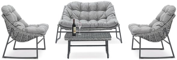 Комплект садовой мебели Ницца    (диван+ 2шт. кресла RS 56+подушка 3 шт.+стол RD56)