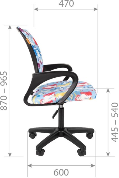 Детское кресло  CHAIRMAN KIDS 103 BLACK НЛО