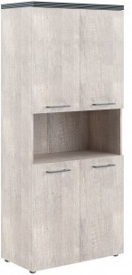 Шкаф с 2-мя комплектами глухих малых дверей и топом THC 85.4 Дуб Каньон 854х452х1968