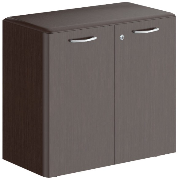 Шкаф низкий с замком в глухих малых дверях и обвязкой DLC 85.1(Z) Венге Магия 892х470х815